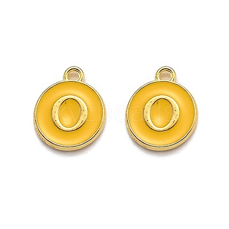 Golden Plated Alloy Enamel Charms LS-ENAM-Q437-13O-1