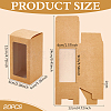 Kraft Paper Candy Boxes with PVC Clear Window CON-WH0097-07A-02A-2