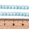 Anti-Tarnish Electroplate Rondelle Glass Beads Strands EGLA-T021-4mm-17-08-4