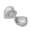 304 Stainless Steel Heart Ear Studs for Women EJEW-P234-18P-2