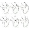6Pcs Adjustable Brass Finger Rings Components KK-BBC0021-26-1