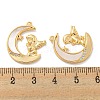 Rack Plating Brass Micro Pave Clear Cubic Zirconia Pendants KK-A214-21G-3