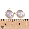 Natural Amethyst Faceted Flat Round Charms G-U028-03G-09-3