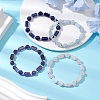 Natural Gemstone Round Beaded Stretch Bracelets for Women BJEW-JB11137-2