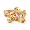 Brass Micro Pave Cubic Zirconia Pendants KK-B059-34G-E-3