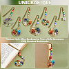 7Pcs 7 Styles Tibetan Style Alloy Bookmarks AJEW-UN00008-4