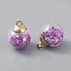 Glass Ball Pendants GLAA-WH0015-26D-1