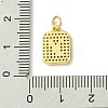 Rack Plating Brass Micro Pave Clear Cubic Zirconia Charms KK-G501-01Y-G-3