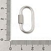 Non-Tarnish 304 Stainless Steel Screw Carabiner Lock Charms STAS-H107-04D-P-3