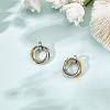 201 Stainless Steel Interlocking Ring Pendants STAS-SZ0002-61B-3