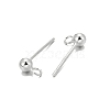 925 Sterling Silver Ear Stud Findings STER-K167-042B-S-2