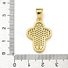 Rack Plating Brass Micro Pave Clear Cubic Zirconia Pendants KK-Z067-03G-02-3