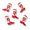Boot Baking Paint Glass Enamel  Beads LAMP-C020-02M-1