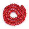 Opaque Solid Color Glass Beads Strands EGLA-A034-P4mm-D22-2