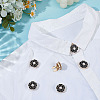 6Pcs Flower Alloy Resin Cufflinks FIND-ME0003-15G-01-5