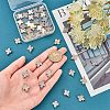 CHGCRAFT 48Pcs 2 Colors Alloy Crystal Rhinestone Connector Charms FIND-CA0005-43-3