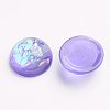 Half Round Resin Imitation Opal Cabochons X-CRES-D029-16-2