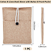 Cotton & Linen Book Sleeve with Button & Front Pocket ABAG-WH20005-14B-03-2