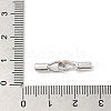 Rhodium Plated 925 Sterling Silver Fold Over Clasps STER-G038-08P-3