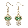 Handmade Glass Seed Beads Dangle Earrings EJEW-MZ00244-3