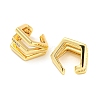 Rack Plating Brass Pentagon Cuff Earrings with Cubic Zirconia for Women EJEW-F326-04G-3