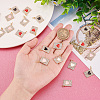 20Pcs 4 Colors Alloy with Rhinestone Pendants PALLOY-AB00097-3