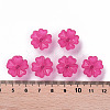 Transparent Frosted Acrylic Bead Caps X-MACR-S371-04A-706-4