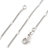 2mm Rack Plating Brass Twisted Chain Necklaces for Women Men MAK-L044-61P-4