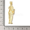 Hierarch Rack Plating Brass Micro Pave Clear Cubic Zirconia Pendants KK-U019-27G-3