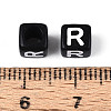 Initial Acrylic Horizontal Hole Beads X-OACR-ZX006-35R-3
