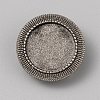 Tibetan Style Zinc Alloy Bolo Tie Slides Clasp Cabochon Settings FIND-WH0260-37J-AS-1