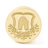 Golden Tone Round Wax Seal Brass Stamp Heads AJEW-Z034-02G-A-2