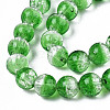 Handmade Luminous Transparent Lampwork Beads Strands LAMP-T017-04D-3