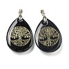 Synthetic Blue Goldstone Teardrop Pendants G-Q175-01C-1