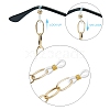 Aluminium Cable Chains/Paperclip Chains Eyeglasses Chains AJEW-AR0001-09G-6