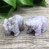 Natural Lepidolite Carved Bear Figurines PW-WG46D68-01-2