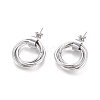 304 Stainless Steel Ear Studs EJEW-G261-09-3