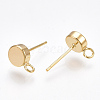 Brass Stud Earring Findings X-KK-T038-293G-1