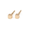 Brass Stud Earrings for Women EJEW-G441-05B-G-4