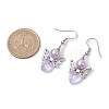 Alloy Glass Angel Dangle Earrings for Women EJEW-JE05853-3