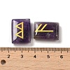 24Pcs Rectangle Natural Amethyst Rune Stones G-K335-06B-3