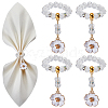 Christmas Theme Glass Beaded Napkin Rings AJEW-SC00032-1