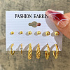 Alloy & Rhinestone Earring Sets WG01624-05-1