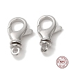 Anti-Tarnish Rhodium Plated 925 Sterling Silver Lobster Claw Clasps STER-D006-17P-1