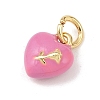 Brass Enamel Charms KK-P339-25G-03-2