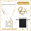 2Pcs 2 Colors 304 Stainless Steel Cable Chain Necklace NJEW-NB00010-2