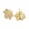 Brass Micro Pave Cubic Zirconia Ear Studs EJEW-P261-28A-G-2