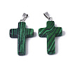 Synthetic Malachite Pendants G-J354-01A-2