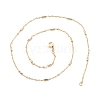 Brass Column Link and Cable Chains Necklace for Women NJEW-P265-31G-3