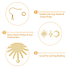 HOBBIESAY DIY Moon & Star & Sun Earring Making Kit KK-HY0003-49-5